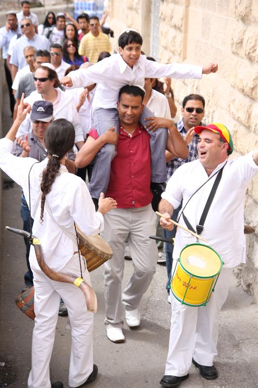 drummers to Barmitzvah at the Western Wall in Israel