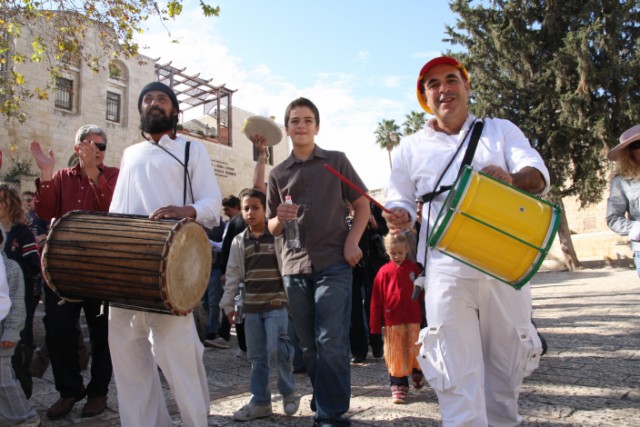 Bar mtizvah at the Western wall with The Desert Drummers